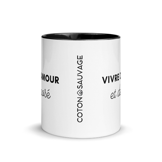 MUG "VIVRE D'AMOUR ET DE ROSÉ"