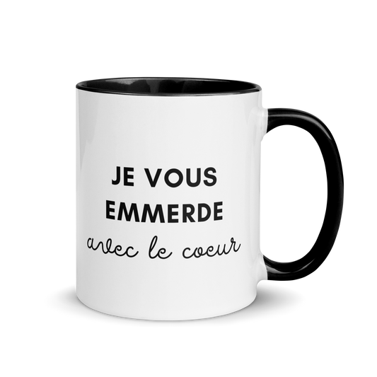 MUG "JE VOUS EMMERDE AVEC LE COEUR"